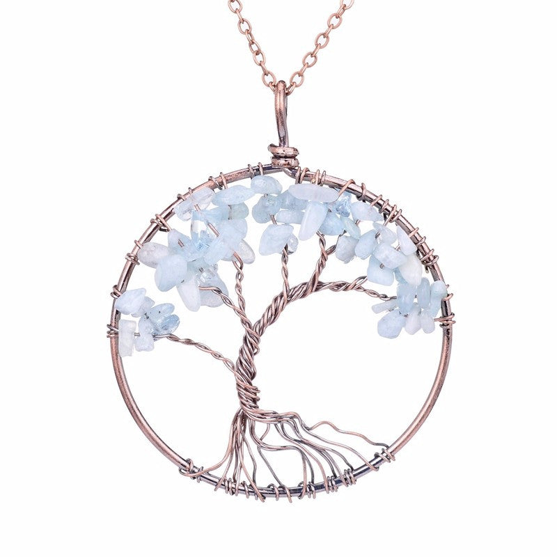 7 Chakra Tree Of Life Pendant Necklace