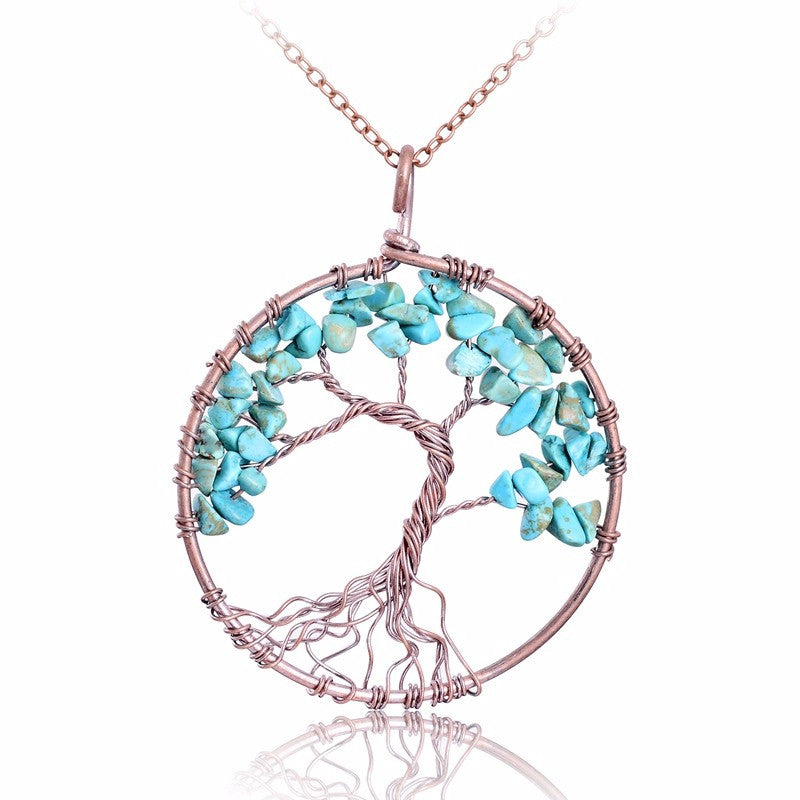 7 Chakra Tree Of Life Pendant Necklace – Phinne